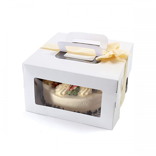 Custom printed white cardboard cake box white cardboard 12 inch in bulk