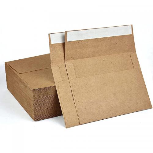 Custom western Style Business Paper Envelope Packaging Cardboard Recycled Envelope with Golden Foil Logo