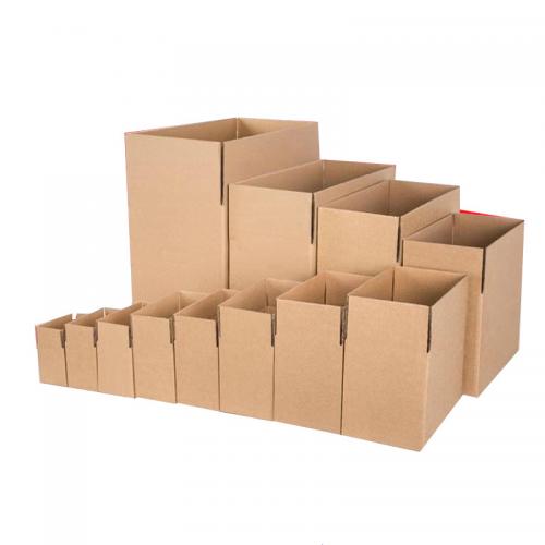 Customized 3/5 layer plain white kraft corrugated cardboard carton shipping hard packaging boxes for moving