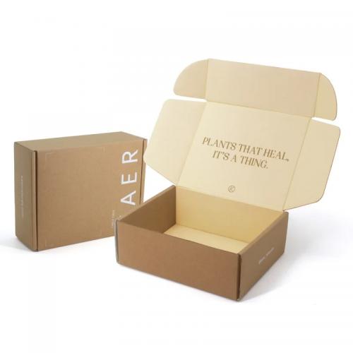 Customized logo zipper carton box packaging corrugated box with zipper peel strip tear off