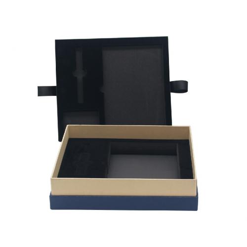 Jewelry Box Lid & Base Foam Filled Rigid Cardboard Paper Gift Necklace Ring Packaging Jewelry Packaging Box