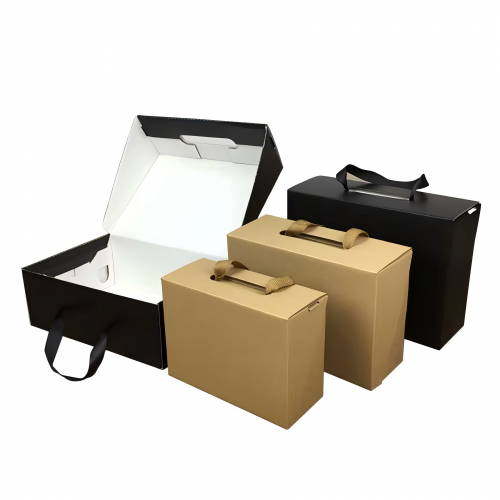 Luxury New style packaging paper cardboard suitcase gift box with handle accept customized design rigid box