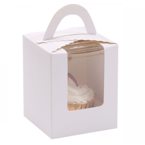 high quality Cake box with transparent window square birthday cake packaging box